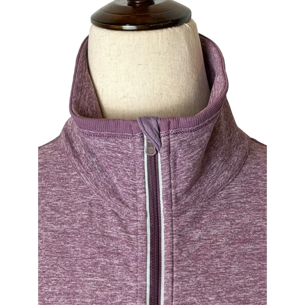 Lululemon Run Stay Warm Half Zip Women 8 Purple Heathered Pullover‎ Athleisure